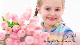  Presentation with jasmine spring flowers - Presentation design consisting of bouquet of rose spring flower background and a lemonade colored foreground