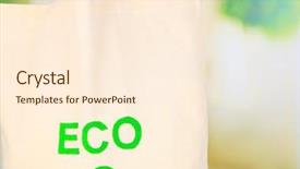  Presentation with eco bag - Slide deck having free food safety - eco bag on nature background background and a cream colored foreground