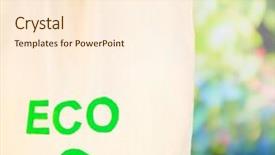  Presentation with eco bag - Presentation design enhanced with free food safety - eco bag on nature background background and a cream colored foreground