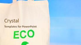  Presentation with eco bag - Beautiful PPT layouts featuring free food safety - eco bag on nature background backdrop and a cream colored foreground