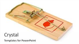  Presentation with white figure graphics - Theme having free food safety - mousetrap isolated on white background background and a pink colored foreground