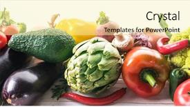  Presentation with colorful first birthday frame - PPT theme enhanced with free frames - different colorful vegetables arranged background and a blonde colored foreground