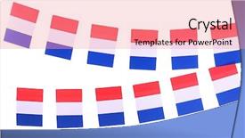  Presentation with lgbt diversity rainbow flag isolated - Slide set with free france - garland of flags isolated background and a coral colored foreground