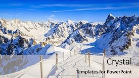  Presentation with mont blanc - Beautiful slide deck featuring free france - valle blanche starting point backdrop and a lemonade colored foreground