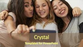 Presentation with teenage - Amazing slide deck having free friendship - three teenage girls taking selfie backdrop and a tawny brown colored foreground