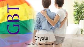  Presentation with lgbt - Theme enhanced with free civilization - happy lesbian couple hugging background and a coral colored foreground