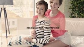  Presentation with bed - Slides featuring free civilization - young lesbian couple sitting background and a lemonade colored foreground