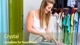  Presentation with navratri festival front page pdf - Presentation design featuring wardrobe ironing the laundry background and a tawny brown colored foreground