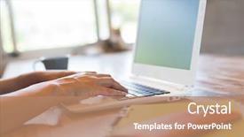  Presentation with free global warming - PPT theme enhanced with free global warming - concept of working at home background and a coral colored foreground