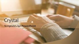  Presentation with free global warming - Presentation theme having free global warming - concept of working at home background and a  colored foreground