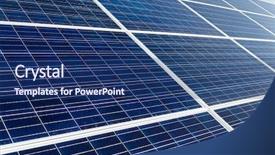  Presentation with solar energy - Presentation theme featuring free global warming - solar energy panel background and a  colored foreground