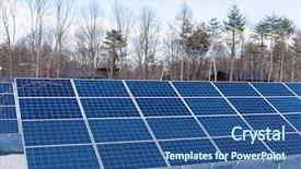  Presentation with structure of solar system - Colorful slides enhanced with free global warming - solar panel in countryside backdrop and a  colored foreground