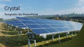  Presentation with free energy - Audience pleasing slides consisting of free global warming - solar panel renewable eco energy backdrop and a light blue colored foreground