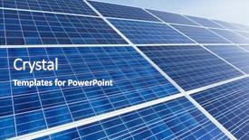  Presentation with solar panel - Amazing presentation theme having free global warming - solar panel with blue sky backdrop and a  colored foreground