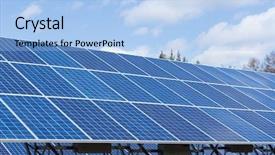  Presentation with solar power - Audience pleasing theme consisting of free global warming - solar power station backdrop and a  colored foreground