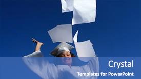  Presentation with jesus out of the tumb - PPT layouts having free graduation - happy young graduate throwing background and a teal colored foreground