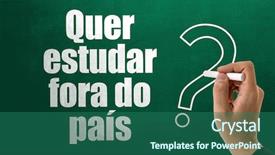  Presentation with study abroad - Slides enhanced with free graduation - want to study abroad background and a ocean colored foreground