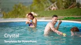  Presentation with fun - PPT theme enhanced with free gun - guys and lassies having fun background and a  colored foreground