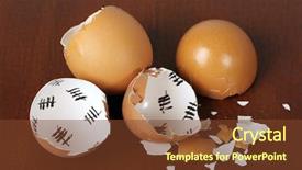  Presentation with broken egg - Audience pleasing slide set consisting of free halloween - broken egg shell closeup backdrop and a tawny brown colored foreground