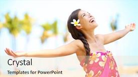  Presentation with freedom race - Amazing presentation theme having headlight of a vintage car backdrop and a teal colored foreground