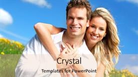  Presentation with love and proposal - Theme consisting of park free - young love couple smiling background and a lemonade colored foreground