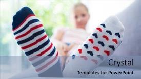  Presentation with diversity different professionals - PPT theme enhanced with fabrication safety - girl wearing different socks while background and a light blue colored foreground