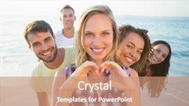  Presentation with black couple having fun - Slide deck enhanced with heart free - group of friends having fun background and a  colored foreground