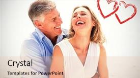  Presentation with together - Presentation theme enhanced with heart free - happy couple laughing together background and a lemonade colored foreground