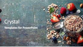  Presentation with heart healthy diet - Presentation theme with seeds on dark background background and a gray colored foreground