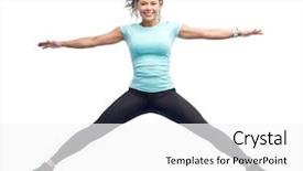  Presentation with young happy people smiling - Slides having heart free - sport fitness motion and people background and a white colored foreground