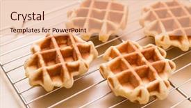  Presentation with shape - Beautiful PPT theme featuring free heart shape background - baked waffle at home backdrop and a lemonade colored foreground