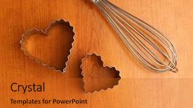  Presentation with mold - PPT layouts with free heart shape background - metal mold background and a  colored foreground