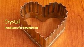  Presentation with mold - Presentation enhanced with free heart shape background - metal mold background and a  colored foreground