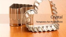  Presentation with mold - Theme consisting of free heart shape background - metal mold background and a  colored foreground