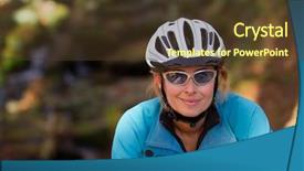  Presentation with biking - Presentation enhanced with free helment - autumn biking background and a tawny brown colored foreground