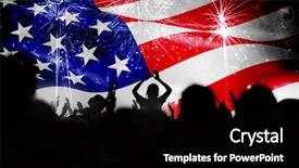  Presentation with independence day - Amazing slides having free history - crowd of people celebrating independence backdrop and a black colored foreground