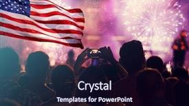  Presentation with independence day - Audience pleasing PPT theme consisting of free history - crowd of people celebrating independence backdrop and a wine colored foreground