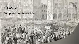  Presentation with brussels - Theme with free history - old illustration of election background and a light gray colored foreground