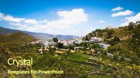  Presentation with dental panoramic x ray - Presentation theme featuring free history - panoramic view on san bartolome background and a tawny brown colored foreground