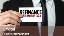  Presentation with home loan - Amazing PPT theme having free home loan - refinance your mortgage backdrop and a  colored foreground