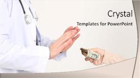  Presentation with nurse a male patient - Slide set featuring free hospital - male doctor receiving money background and a cream colored foreground