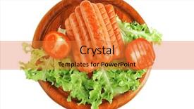  Presentation with rustic wood wooden frame - Cool new presentation theme with free hot dog - grilled pyramid of beef sausages backdrop and a gold colored foreground