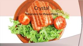  Presentation with texas cattle beef - Presentation design with free hot dog - grilled pyramid of beef sausages background and a  colored foreground