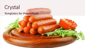  Presentation with sausages - PPT layouts featuring onion against the backdrop background and a  colored foreground.