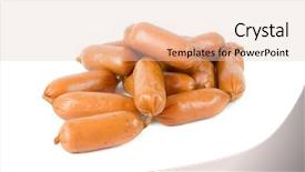  Presentation with free dog - Amazing presentation having free hot dog - sausages isolated on a white backdrop and a lemonade colored foreground