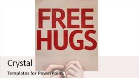  Presentation with free - Audience pleasing PPT layouts consisting of free hugs card isolated backdrop and a lemonade colored foreground