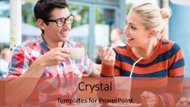  Presentation with coffee - Cool new PPT layouts with ice cream free - couple woman and man having backdrop and a  colored foreground
