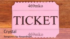  Presentation with ticket - Amazing theme having free industrial pink - colorful ticket on wooden background backdrop and a lemonade colored foreground