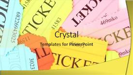  Presentation with colorful - Cool new slide set with free industrial pink - colorful tickets close-up backdrop and a yellow colored foreground