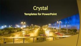  Presentation with car park - Slide set enhanced with free industrial safety - car park at night background and a wine colored foreground